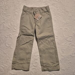 Crazy 8 boys size 2T tan chino with adjustable waisted, NWT